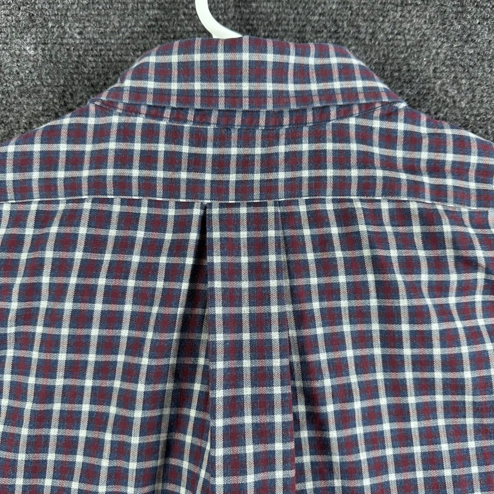 Brooks Brothers Button Down Mens XL Extra Large Blue Burgundy Plaid Regent Shirt - Picture 12 of 15